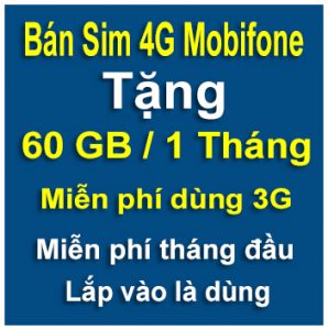 sim 4g mobifone 60GB miễn phí 3G