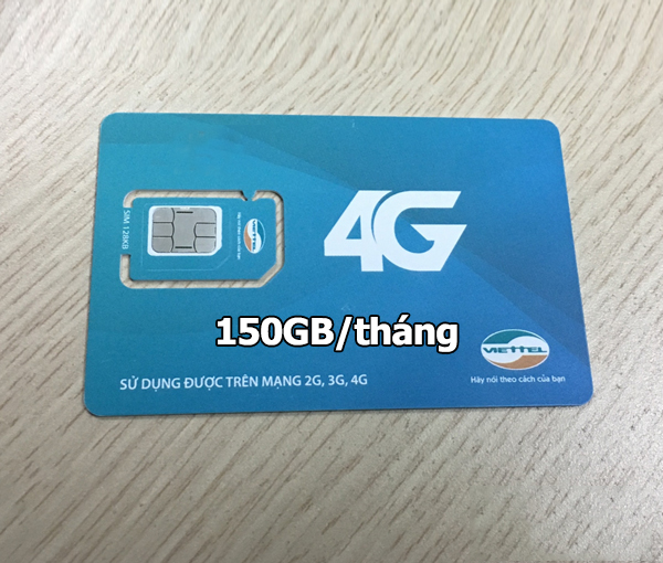 Sim 4G Viettel 150GB/tháng