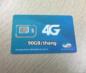 Sim 4G viettel 90GB/tháng