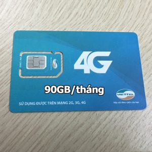 Sim 4G viettel 90GB/tháng