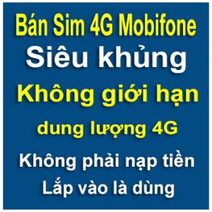 Sim 4G Mobifone không giới hạn tốc độ