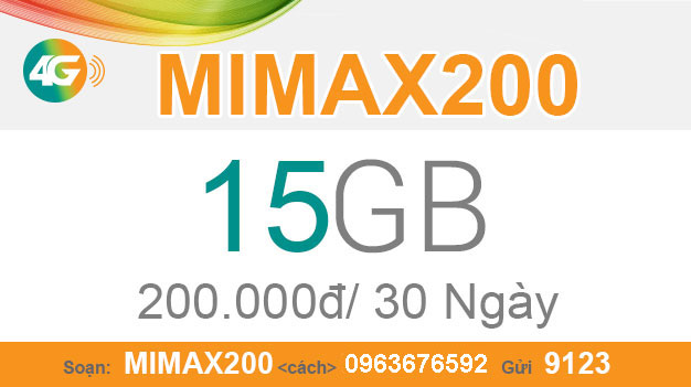 cách đăng ký gói cước Mimax200 viettel