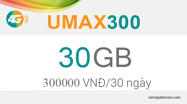 gói cước UMAX300 Viettel