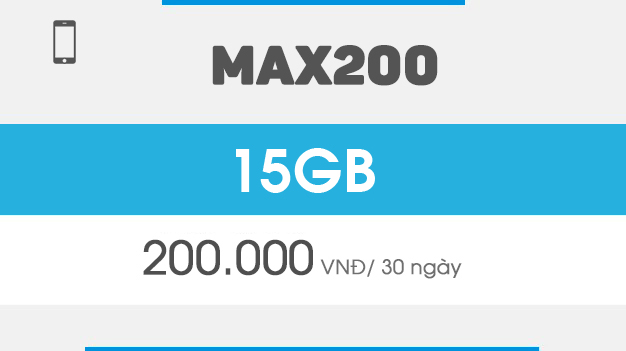 đăng kí gói cước Max200 vinaphone